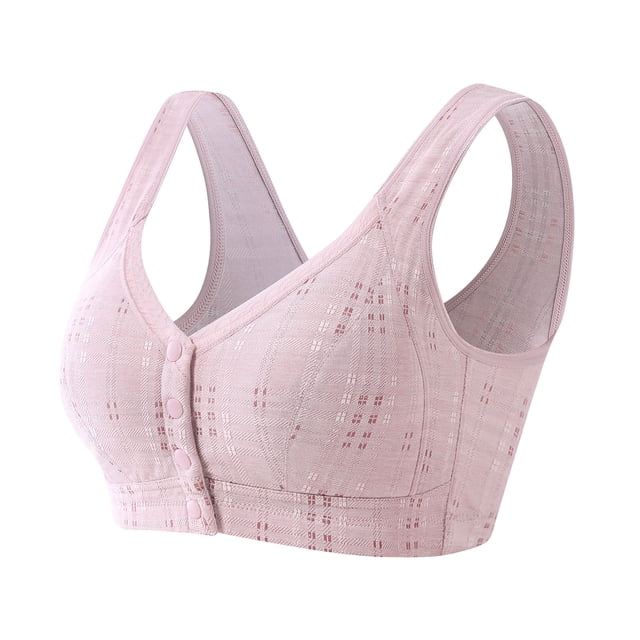 Timegard Wireless Bras for Women Plus Size Front Closure High Support Breathable Comfort Daily Bras