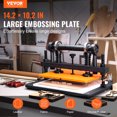 thumbnail image 2 of VEVOR Leather Cutting Machine, 14.2 x 10.2 in Embossing Plate Manual Die Cutter, 0.47 in Pressure Stroke Leather Embossing Machine, Dual Guide Shafts Die Cut Machine for Various of Materials, 2 of 9