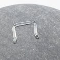 thumbnail image 4 of Clear Septum Nose Retainer Glass Pyrex Staple 16G, 14G, 4 of 5