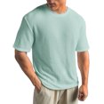 thumbnail image 1 of Hiiyo T-Shirt Uni pour Homme à Manches Courtes, Col Rond, T-Shirt d'Été pour Tous les Jours, 1 of 7