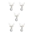 thumbnail image 3 of Decodeary Personalized Home Style With 3D Mirror Deer Wall Stickers Acrylic 3D Deer Head Mirror Wall Sticker Multifunctional silver S 5Set, 3 of 6