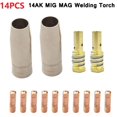 thumbnail image 5 of Lefu 14Pc MAG MIG-14AK Welding Torch Consumables Torch Gas Nozzle Tip Holder, 5 of 5