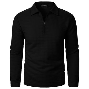 cfhntfmh Men's Quarter Zip Sweatshirts Slim Casual Knitted Pullover Mock Neck Long Sleeve Sweatshirts Fall Winter Outwear
