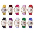 thumbnail image 3 of LYMAYTER Stylish Ladies Watch Stylish Women's Rose Pattern Watch - Faux Leather Strap, Quartz Movement, 3 of 6