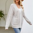 thumbnail image 4 of CEHVOM Cardigan en Tricot Ample Mi-Long pour Femmes en Liquidation, 4 of 6