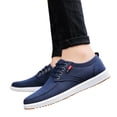 thumbnail image 3 of Kcodviy Men Shoes Canvas Shoes Casual Shoes Men Sneaker High Soled Men Canvas Men's athletic Sneaker Shoes Sports Casual Shoes Sneaker Rack for Men Bedroom for Men, 3 of 9
