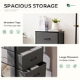 thumbnail image 4 of EDX Commode à 4 Tiroirs pour Chambre, Organisateur de Rangement en Tissu Armoire Étroite Table d'Appoint, Gris, 4 of 9