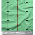 thumbnail image 2 of Soimoi Green Poly Georgette Fabric Pannahazar Jamdani Print Fabric by the Yard 52 Inch Wide, 2 of 2
