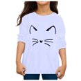 thumbnail image 4 of TIEVOSA Garçons Filles Automne Manches Longues T-Shirt à Imprimés de Chat Dessin Animé Hauts 3-12 Ans, 4 of 4