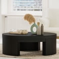 thumbnail image 1 of Drew Barrymore – Table basse ronde Mod Beautiful pour le salon, finition noire, 1 of 7
