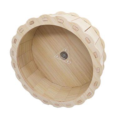 Hamster Wooden Running Wheel Fitness Toys Exercise Wheels for Cage Silent for Dwarf Hamster Rat Hedgehog Kitten Small Animals 19cmx7.5cm