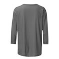 thumbnail image 5 of Meichang T-Shirt de la Saint-Patrick pour Femmes, Imprimé Trèfle Vert, Manches 3/4, Col Rond, Printemps, 5 of 5