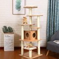 thumbnail image 2 of Costway 69" Modern Cat Tree Multi-layer Kitten Activity Tower w/ Removable Soft Mat, 2 of 10