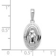 thumbnail image 3 of Pendentif Petite Médaille Miraculeuse en Or Blanc 14K Poli et Texturé, 3 of 3
