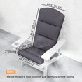thumbnail image 3 of Outsunny Outdoor Adirondack Chair Cushion with Back Ties, Grey, 3 of 10