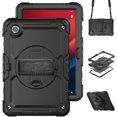 thumbnail image 1 of KOMI Case for Lenovo Tab K11 11'' 2024 / M11 TB330FU /Lenovo Xiaoxin Pad 2024 TB331FC, with Screen Protector, Hand Strap, Shoulder Strap, Rotating Stand Black, 1 of 5