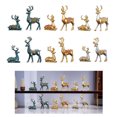 thumbnail image 3 of Wweixi Figurine Decoration Add Charm And Unique Style To Home Handmade Crafts General deer/gold 1Set, 3 of 6