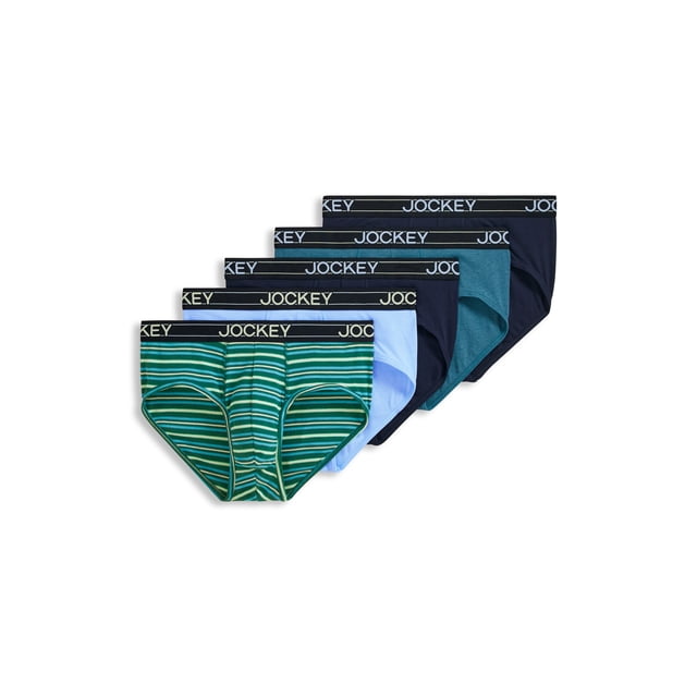 Jockey Men's Lightweight Cotton Blend Brief - 5 Pack
