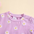thumbnail image 3 of Birdeem Ensemble Floral d'Été pour Bébé en Coton T-Shirt Col Rond pour Filles, 3 of 10