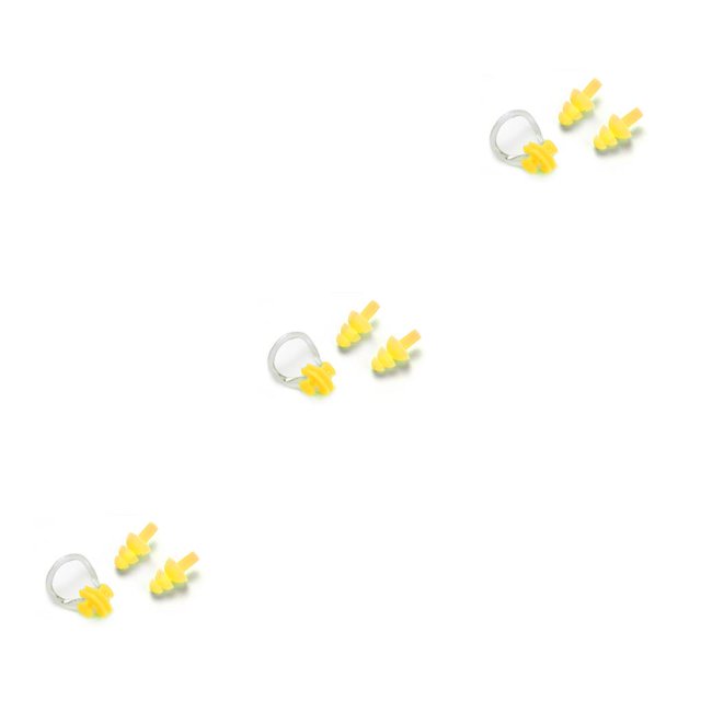 stanreset Waterproof Nose Clip Swimming Anti-noise Earplug for Protection Ear Protector Yellow 3Set