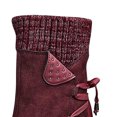 thumbnail image 5 of jsaierl Chaussures de Mode pour Femmes Bottes Rétro Western Décontractées Chaudes Talons Bas Bottes Mi-Mollet, 5 of 5