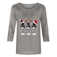 thumbnail image 4 of Amzcrzy Hauts pour Femmes T-Shirts Graphiques de Noël pour Femmes Mode Xmas Col Rond Manches 3/4 Hauts pour Femmes Décontractés Confortables Hauts d'Automne pour Femmes, 4 of 5