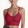 thumbnail image 4 of Gubotare Soutiens-Gorge de Sport pour Femmes, Brassière de Sport Extensible Sans Coutures Confortable pour le Yoga pour Femmes Soutiens-Gorge pour Femmes (Rouge, TG), 4 of 5