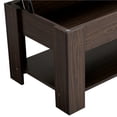 thumbnail image 2 of Yaheetech Table Basse Moderne à Plateau Relevable avec Compartiment Caché et Rangement pour Salon, Espresso, 2 of 7