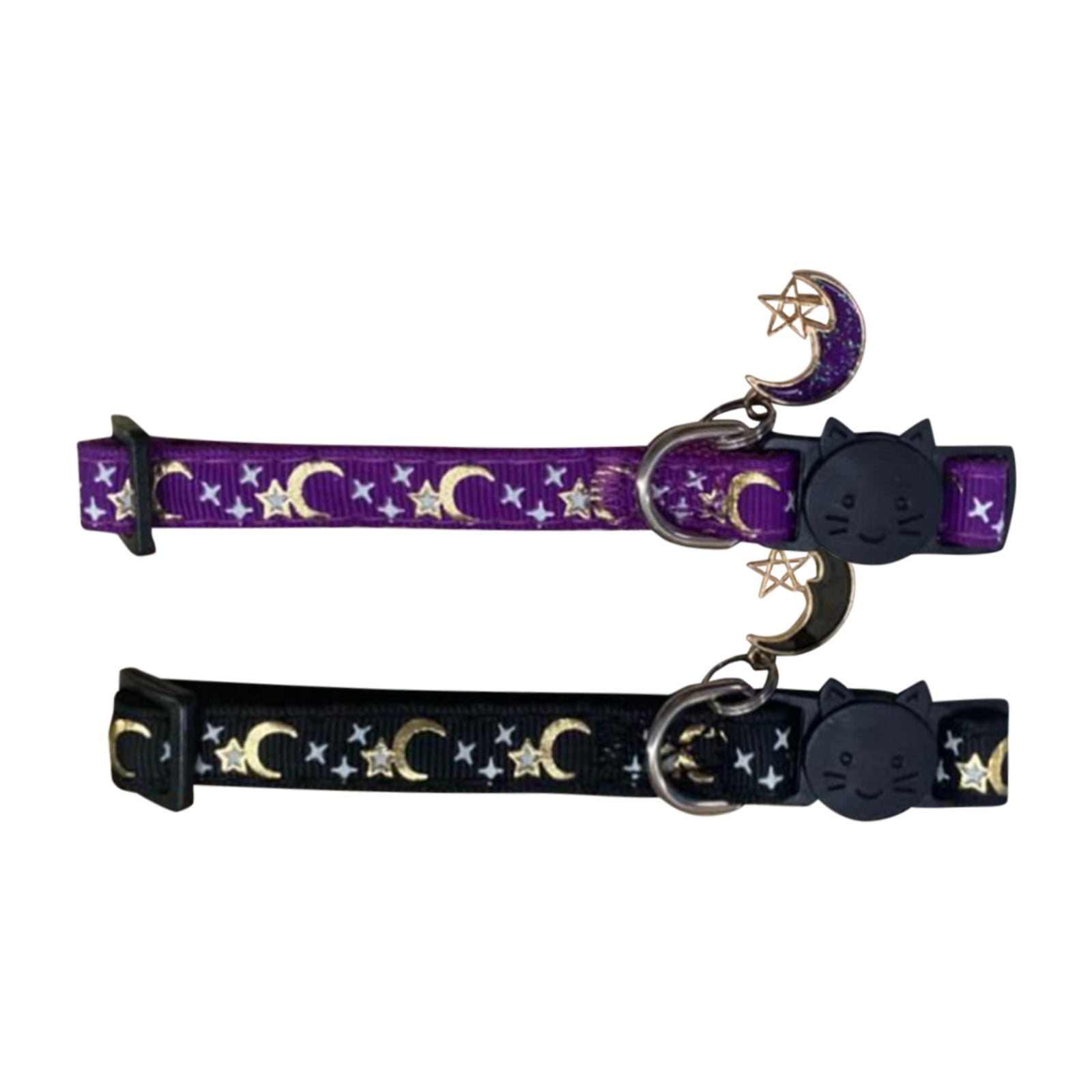 Hearth & Gear Pet Collar Glow Moon Star Cat Collar Pet Patch Collar Cat Collars Adjustable Collars Glow In The Dark Leash 6 Leash For Cats Dog Two Han