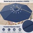 thumbnail image 4 of Gymax 10 Ft Solar LED 40 Lights Offset Umbrella Crank Cross Base Patio Navy, 4 of 10