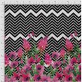thumbnail image 2 of oneOone Cotton Cambric Fabric Chevron|Leaves & Floral Panel Print Fabric By Yard 56 Inch Wide, 2 of 3