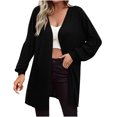 thumbnail image 2 of Babysbule Cardigans pour Femmes Liquidation Mode Femmes Cardigan Ample à Manches Longues Blouse Haut Blouse Liquidation, 2 of 6
