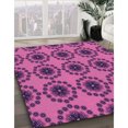 thumbnail image 3 of Ahgly Tapis d'Intérieur Lavable en Machine Carré Transitionnel Violet Cramoisi, 7 Pieds Carré, 3 of 7