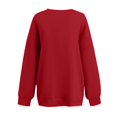 thumbnail image 5 of Breezora Chandail à Capuchon pour Femmes Surdimensionné avec Poche, Col Rond, Chandail Décontracté à Enfiler, Chandail Confortable pour Détente, Taille TTG, Rouge, 5 of 5