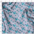 thumbnail image 5 of Soimoi Blue Rayon Fabric Cock & Stripe Print Fabric by the Yard 56 Inch Wide, 5 of 5