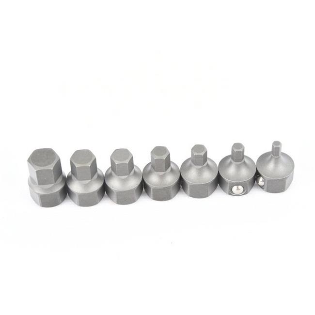 Stubby Metric Hex Bit Socket Set - 7 Piece