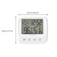 thumbnail image 4 of Digital Display Thermometer for Home Use Compact White ABS Material Easy to Stand or Hang 7.8 Inch, 4 of 9