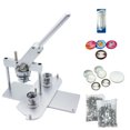 thumbnail image 1 of ChiButtons Kit 25mm (1") Button Maker Badge Press Machine-B400 + 25mm Round Die Moulds + 500 set Pin Button Components + Adjustable Circle Cutter (Silver)…, 1 of 8