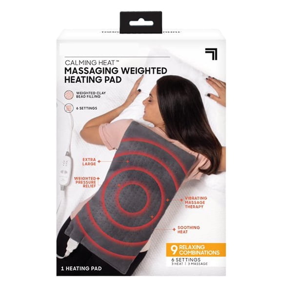 Multifunctional Weighted Heating Pad with Vibration Massage - Soft Plush & ABS Material, Large Size for Neck, Shoulders, Back, Legs - Soothes Sore Muscles, Stiff Joints, Menstrual Cramps - Ideal Gift