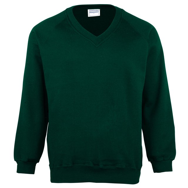 Maddins Sweat-Shirt Col en V Colorure pour Enfants / Tenue Scolaire (Lot de 2)
