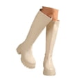 thumbnail image 3 of QHFBli Womens Tall Boots Elevated Knee High Riding Boots With Platform Sole and Rear Zipper Closure for Fall Winter Fashion Comfortable Footwear, 3 of 8