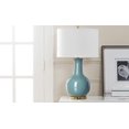 thumbnail image 4 of Safavieh Judy Ceramic Light Blue Lamp with White Shade, 4 of 5