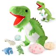 thumbnail image 1 of Cute Stuff Plush Dinosaur Stuffed Animal 23.6'' Mommy Stuffed Dinosaur with 3 Baby Dinosaur Plush Toys Soft Stuffed Animals Plush Gift for, 1 of 7