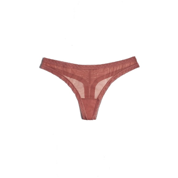 Blush Culotte String à Bordure en Dentelle en Maille - 0259622
