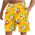 thumbnail image 3 of UVEASISHA Mens Swimwear Trunks Summer Quick Dry Bathing Suits Fruit Print Summer Beach Shorts Drawstring Straight Leg Loose Board Shorts with Pockets Flash Clearance Sale Multicolor XL, 3 of 6