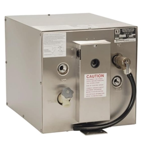 Whale Marine S700 Seaward 6 Gallon Hot Water Heater with Rear Heat Exchanger- Stainless Steel
