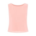 thumbnail image 1 of Oyolan Débardeur en Mousseline Uni pour Femme, Col Rond, Camisole Décontractée Sans Manches, Hauts Habillés Rose P, 1 of 5