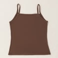 thumbnail image 4 of Besolor Camisoles pour Femmes Été en Dentelle Patchwork Col Ras du Cou Sans Manches à Bretelles Spaghetti Camis Confortables Couche de Base Ajustée Débardeur, 4 of 7