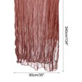 thumbnail image 2 of Unique Bargains 11Ft Cheesecloth Table Runner 35 x 134 Inch Rustic Gauze Tablecloth, Terracotta, 2 of 7