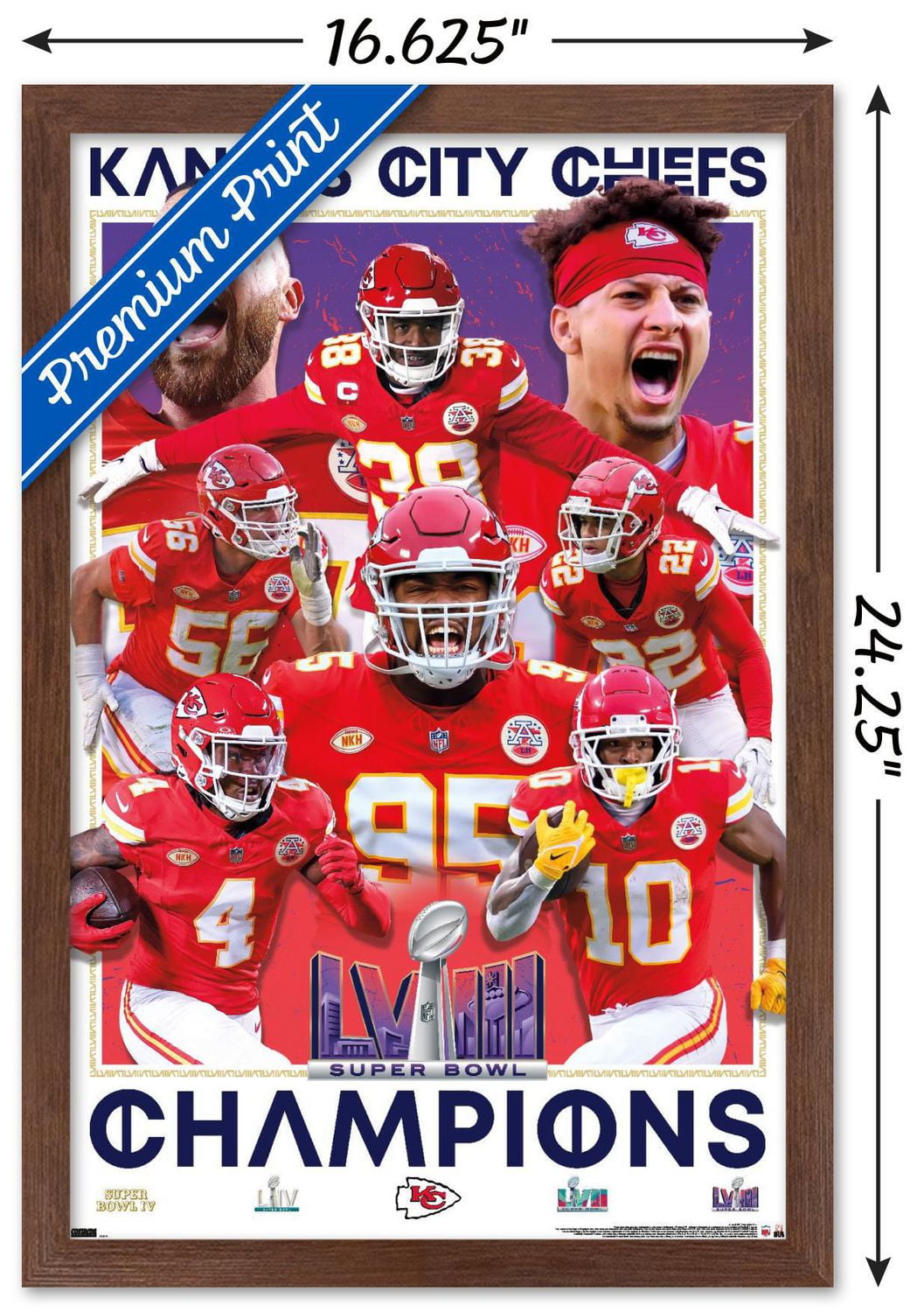 NFL Kansas City Chiefs - Super Bowl LVIII Champions Wall Poster